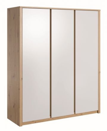 Hinged door cabinet / Wardrobe Faleula 09, Colour: Oak / White - 196 x 166 x 53 cm (H x W x D)