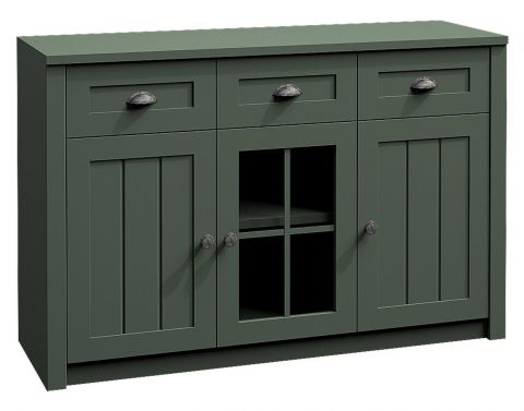 Dresser Segnas 01, colour: green - 88 x 130 x 43 cm (h x w x d)