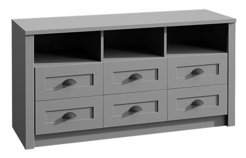 Dresser Segnas 03, Colour: Grey - 68 x 130 x 43 cm (h x w x d)
