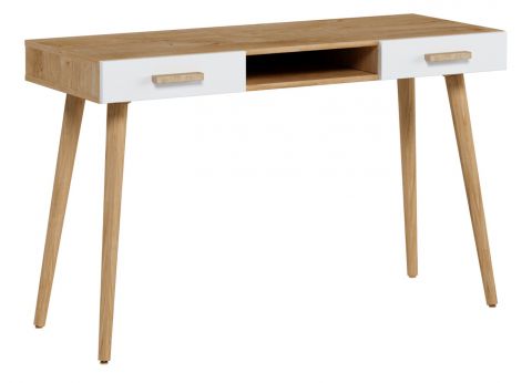 Desk Hohgant 12, Colour: Oak / White - 76 x 120 x 52 cm (H x W x D)