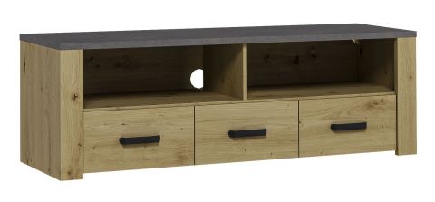 TV base cabinet Talimatau 08, Colour: Oak / Grey - 45 x 138 x 43 cm (H x W x D)
