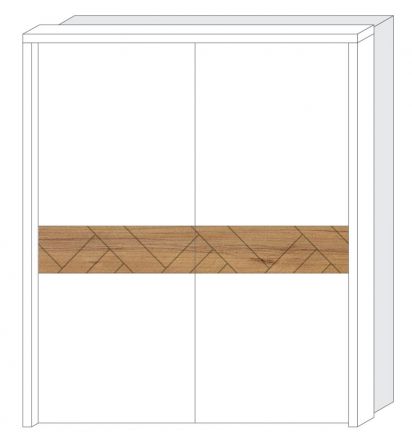 Frame for Sliding door closet / Closet Faleasiu 06 and 07, Colour: White 