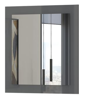 Mirror Vaitele 05, Colour: Anthracite high gloss - 82 x 76 x 3 cm (h x w x d)