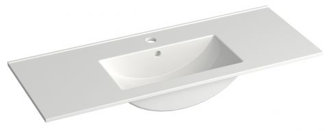 Bathroom - Washbasin Bokaro 09, Colour: White - 13 x 101 x 39 cm (H x W x D)