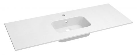 Bathroom - wash basin Dhule 17, Colour: White - 10 x 121 x 46 cm (H x W x D)