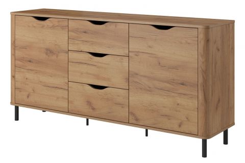 Chest of drawers Eddaier 04, Colour: Oak - Measurements: 80 x 163 x 40 cm (H x W x D)