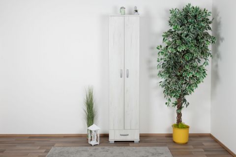Hinged door closet / closet Camprodon 01, Colour: white oak - 209 x 50 x 37 cm (H x W x D)
