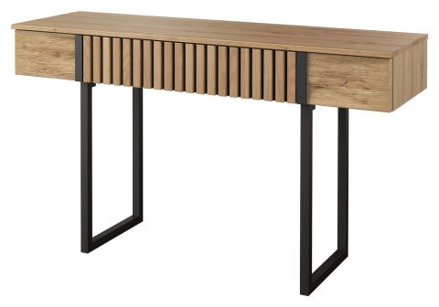 Dressing table Slatina 40, Colour: Oak / Black, part solid wood - Measurements: 80 x 140 x 45 cm (H x W x D)