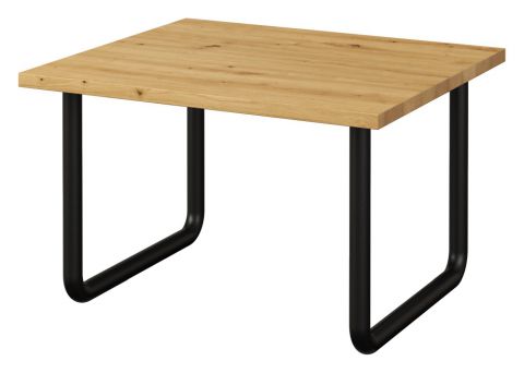 Coffee table Ogulin 25, Colour: Oak / Black - Measurements: 70 x 70 x 50 cm (W x D x H)