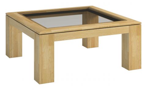 Coffee table "Lipik" 24, solid Oak - Measurements: 41 x 90 x 90 cm (H x W x D)