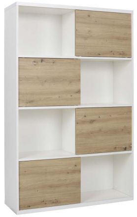 Shelf "Merosina" 09, Colour: Oak Artisan / White - Measurements: 179 x 115 x 37 cm (H x W x D)
