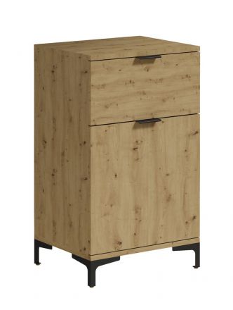 Chest of drawers "Kandalica" 01, Colour: Oak Artisan - Measurements: 85 x 50 x 40 cm (H x W x D)