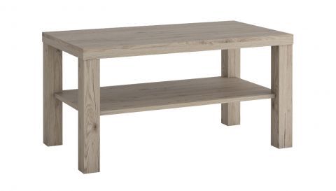 Coffee table with Magazine Rack 3, natural Sanremo Oak finish - W100 x H51 x D55 cm
