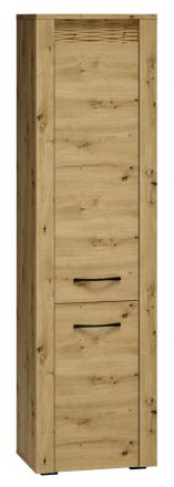 Cabinet Glostrup 02, Colour: Oak - Measurements: 200 x 55 x 40 cm (H x W x D), with 2 doors and 5 compartments.