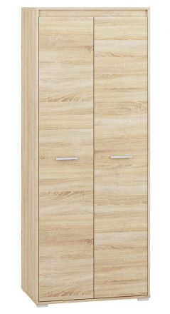 Hinged door cabinet / Wardrobe Mochis 02, Colour: Sonoma Oak Light including 3 colour inserts - Measurements: 200 x 80 x 50 cm (H x W x D), with 2 doors and 2 compartments