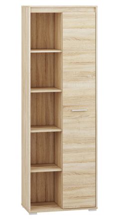 Cupboard Mochis 06, Colour: Sonoma Oak Light including 3 colour inserts - Measurements: 200 x 69 x 34 cm (H x W x D), with 1 door and 10 compartments