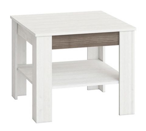 Coffee table Knoxville 13, Colour: Pine White / Grey - Measurements: 67 x 67 x 55 cm (W x D x H)