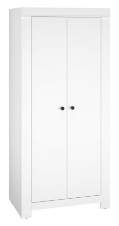 Hinged door cabinet / Closet Orivesi 04, Colour: White - Measurements: 201 x 92 x 57 cm (H x W x D), with 2 doors and 5 compartments.