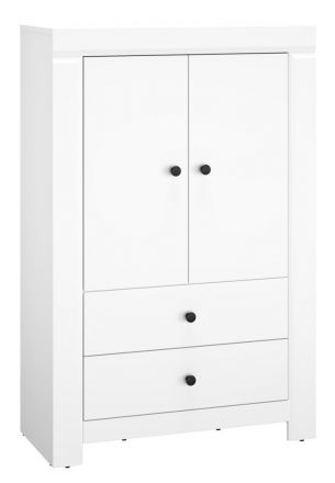 Chest of drawers Orivesi 08, Colour: White - Measurements: 140 x 92 x 42 cm (H x W x D), with 2 doors, 2 drawers and 2 compartments.