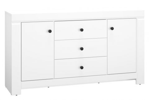 Chest of drawers Orivesi 09, Colour: White - Measurements: 85 x 153 x 42 cm (H x W x D), with 2 doors, 3 drawers and 4 compartments.