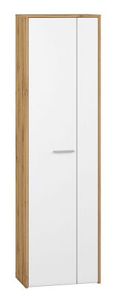 Cupboard Vamdrup 01, Colour: Oak / White - Measurements: 191 x 55 x 34 cm (H x W x D)
