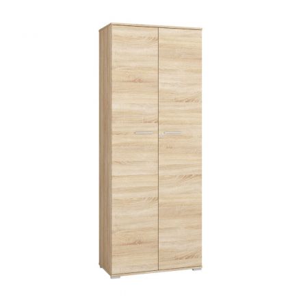 Cupboard Tapachula 01, Colour: Sonoma Oak Light - Measurements: 203 x 79 x 40 cm (h x w x d), with 2 doors and 5 compartments