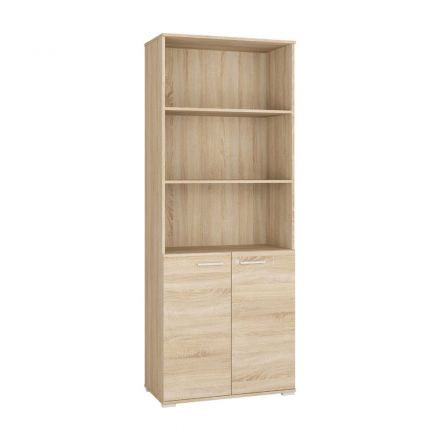 Cupboard Tapachula 04, Colour: Sonoma Oak Light - Measurements: 203 x 79 x 40 cm (h x w x d), with 2 doors and 5 compartments