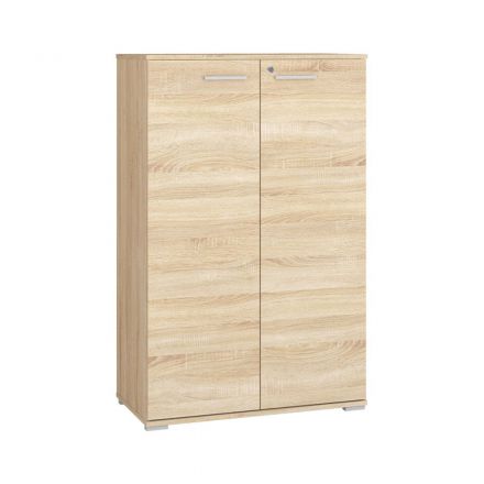 Chest of drawers Tapachula 08, Colour: Sonoma Oak Light - Measurements: 123 x 79 x 40 cm (h x w x d), with 2 doors and 3 compartments