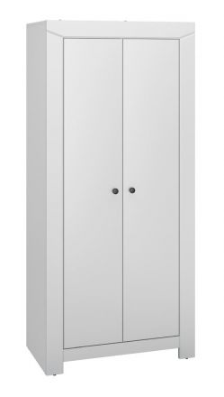 Hinged door cabinet / Closet Sastamala 02, Colour: Silver Grey - Measurements: 201 x 92 x 52 cm (H x W x D), with 2 doors and 5 compartments.