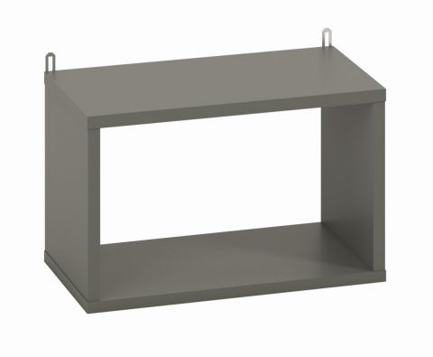 Children's room - Suspended rack / Wall shelf Connell 13, Colour: Anthracite - Measurements: 25 x 40 x 21 cm (H x W x D), with 1 compartment
