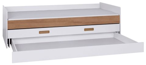 Single bed with storage Fafe 10, incl. 2nd berth, Colour: Oak riviera / White - Lying area: 90 x 200 cm (w x l)