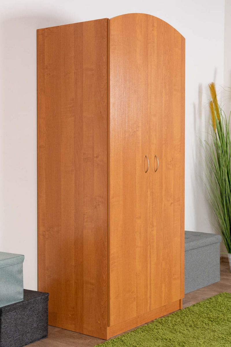 Hinged door wardrobe / closet Plata 04, color: alder - 190 x 80 x 55 cm (H x W x D)