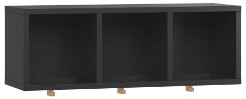 Suspended rack / Wall shelf, Colour: Black - Measurements: 35 x 90 x 30 cm (H x W x D)