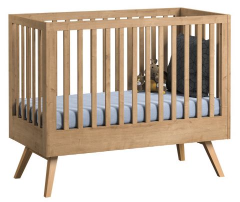 Baby bed / Kid bed Skady 09, Colour: Oak - Lying area: 60 x 120 cm (w x l)