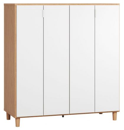 Bar cabinet Arbolita 07, Colour: Oak / White - Measurements: 122 x 112 x 47 cm (H x W x D)