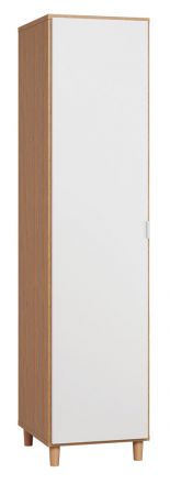Hinged door cabinet / Wardrobe Arbolita 16, Colour: Oak / White - Measurements: 195 x 47 x 57 cm (H x W x D)