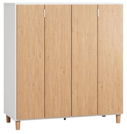 Bar cabinet Arbolita 29, Colour: White / Oak - Measurements: 122 x 112 x 47 cm (H x W x D)