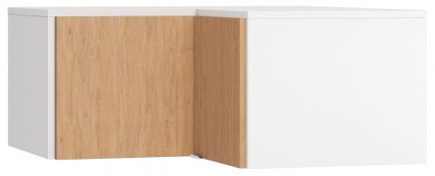 Attachment for corner wardrobe Arbolita 40, Colour: White / Oak - Measurements: 45 x 102 x 104 cm (H x W x D)