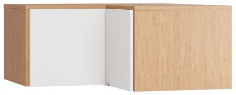 Attachment for corner wardrobe Arbolita 18, Colour: Oak / White - Measurements: 45 x 102 x 104 cm (H x W x D)