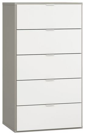 Dresser Bellaco 09, Colour: Grey / White - Measurements: 114 x 63 x 47 cm (h x w x d)