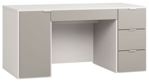 Desk Bellaco 27, Colour: White / Grey - Measurements: 70 x 140 x 67 cm (H x W x D)