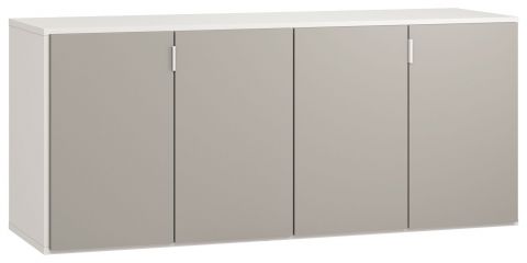Dresser Bellaco 29, Colour: White / Grey - Measurements: 70 x 160 x 47 cm (h x w x d)