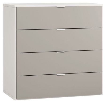 Dresser Bellaco 33, Colour: White / Grey - Measurements: 92 x 90 x 47 cm (h x w x d)