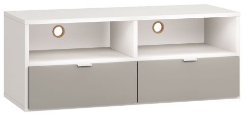TV base cabinet Bellaco 35, Colour: White / Grey - Measurements: 49 x 120 x 47 cm (H x W x D)