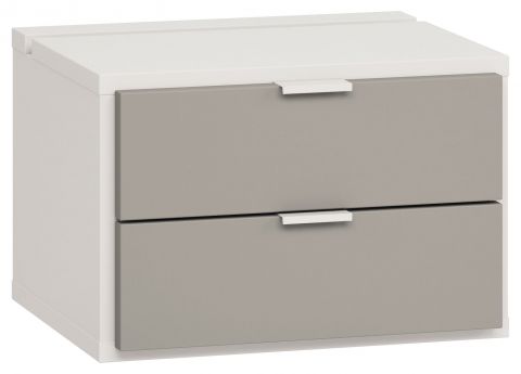 Night dresser Bellaco 41, Colour: White / Grey - Measurements: 32 x 45 x 40 cm (H x W x D)