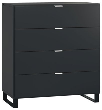 Chest of drawers Chiflero 08, Colour: Black - Measurements: 100 x 90 x 47 cm (H x W x D)