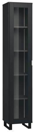 Chiflero 09 display case, Colour: Black - measurements: 195 x 39 x 40 cm (h x w x d)