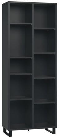 Shelf Chiflero 23, Colour: Black - Measurements: 195 x 76 x 38 cm (h x w x d)