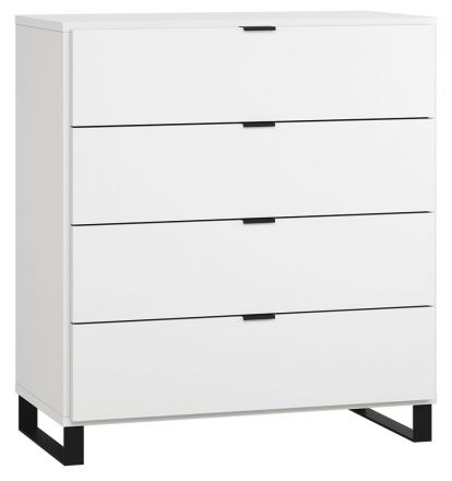 Chiflero 32 chest of drawers, Colour: White - measurements: 100 x 90 x 47 cm (h x w x d)
