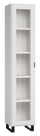 Chiflero 34 display case, Colour: White - measurements: 195 x 39 x 40 cm (h x w x d)